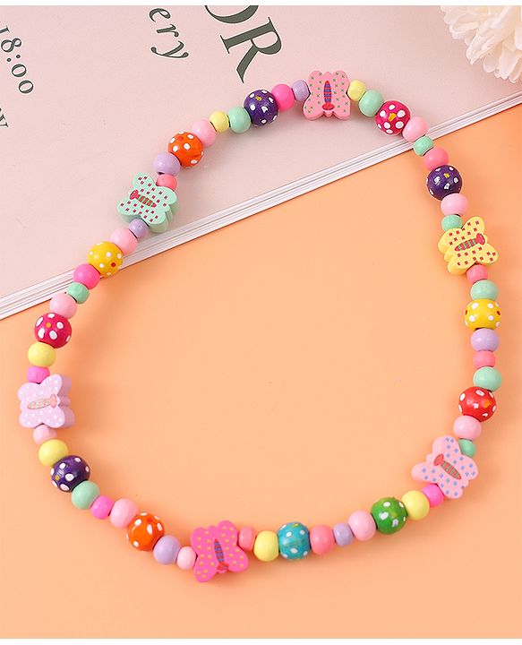 Babyhug Free Size Beads Jewellery Set - Pink