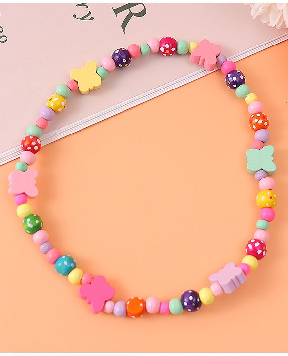 Babyhug Free Size Beads Jewellery Set - Pink
