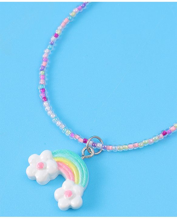Babyhug Necklace With Floral Applique - Purple