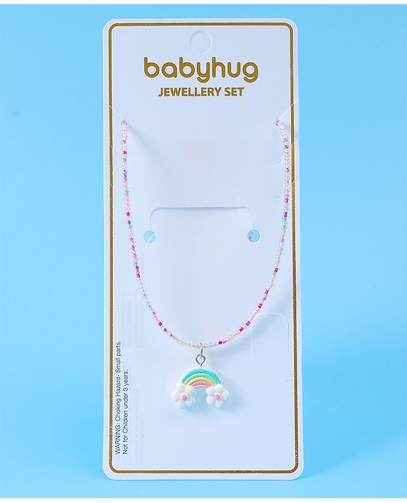 Babyhug Necklace With Floral Applique - Purple