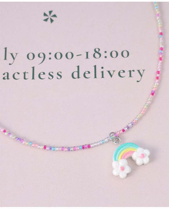 Babyhug Necklace With Floral Applique - Purple