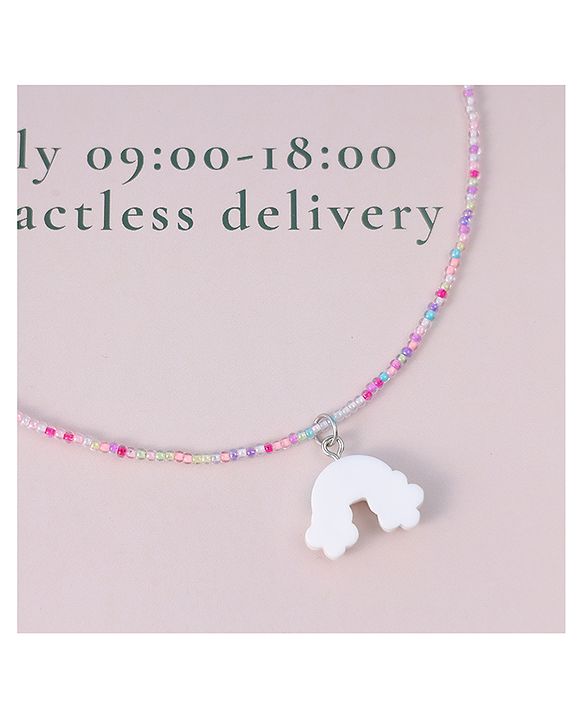 Babyhug Necklace With Floral Applique - Purple
