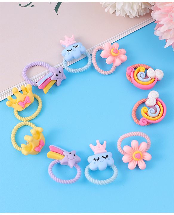 Babyhug Rubber Bands Free Size Pack of 10  - Multicolor