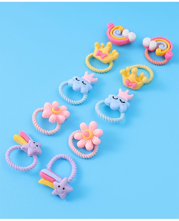 Babyhug Rubber Bands Free Size Pack of 10  - Multicolor