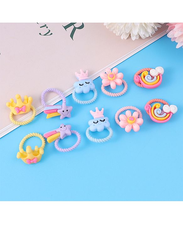 Babyhug Rubber Bands Free Size Pack of 10  - Multicolor
