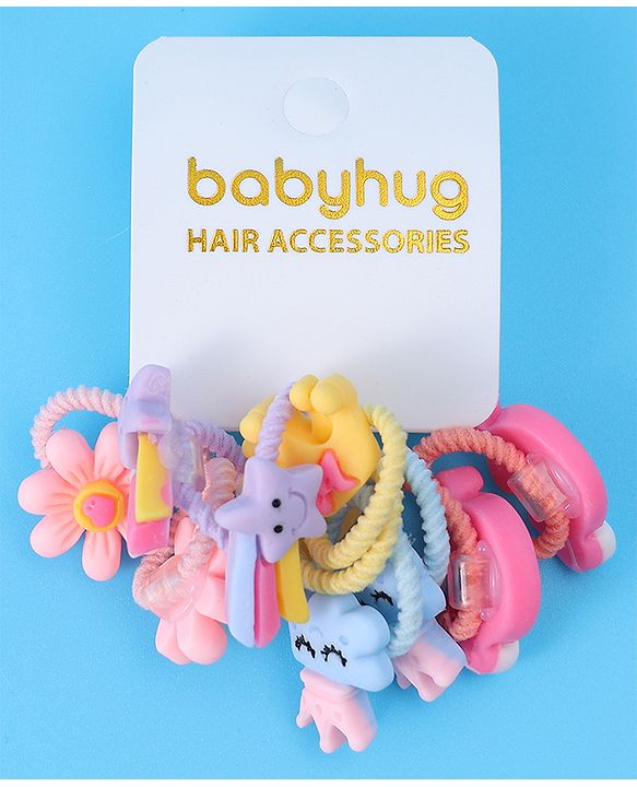 Babyhug Rubber Bands Free Size Pack of 10  - Multicolor