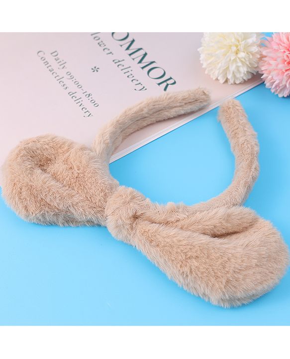 Babyhug Hair Band Bow Applique with Fur Free Size - White