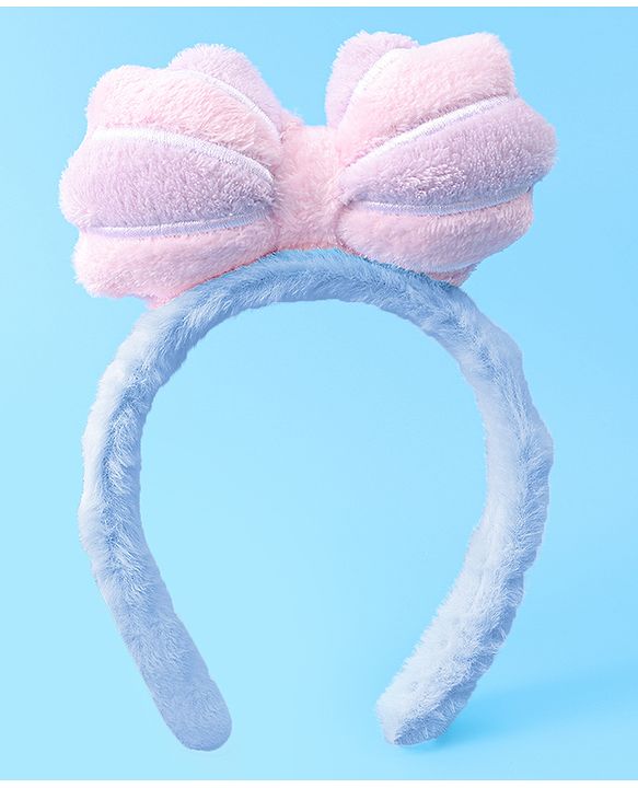 Babyhug Hair Band Bow Applique with Fur Free Size - Purple
