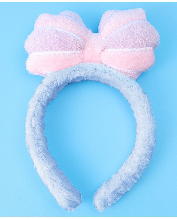 Babyhug Hair Band Bow Applique with Fur Free Size - Purple