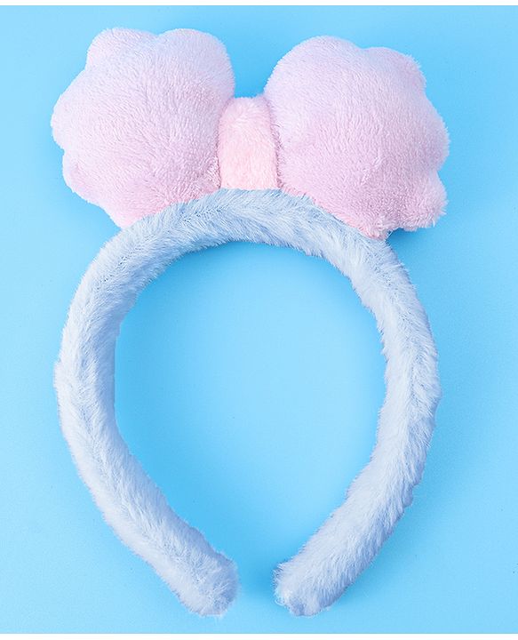 Babyhug Hair Band Bow Applique with Fur Free Size - Purple