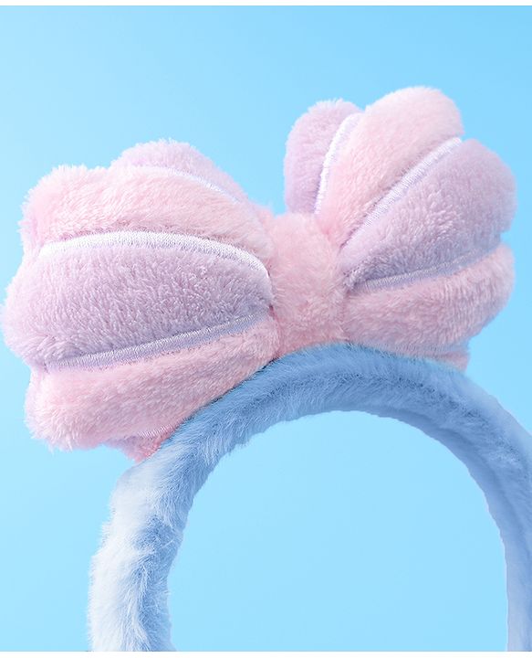 Babyhug Hair Band Bow Applique with Fur Free Size - Purple