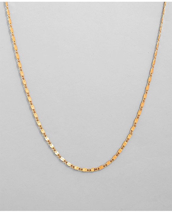 VALLEY OF JEWELLERY - Gold Plated Biscuit Shaped Chain For Women
