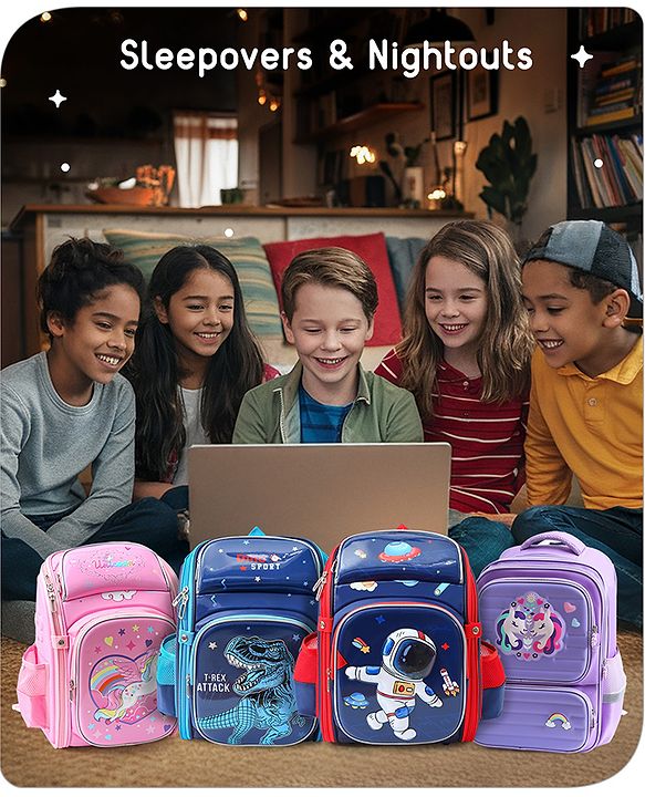 Babyhug Backpack With Space Theme Print Blue - Height 14.5 Inches