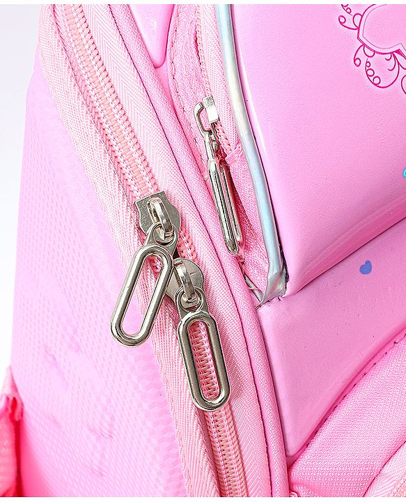 Babyhug Backpack With Unicorn Print Pink - Height 14.5 Inches