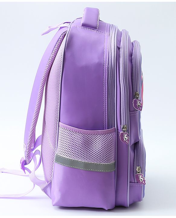 Babyhug Backpack With Unicorn Print Purple - Height 16.5 Inches