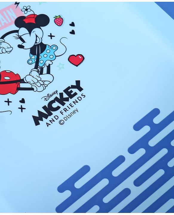 Babyhug Disney Foldable Baby Bathtub with Heat Sensitive Drain Plug & Mickey & Friends Graphics - White