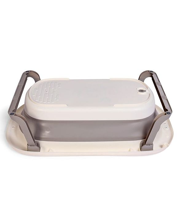 Babyhug Disney Foldable Baby Bathtub with Cushion & Mickey & Friends Graphics -White