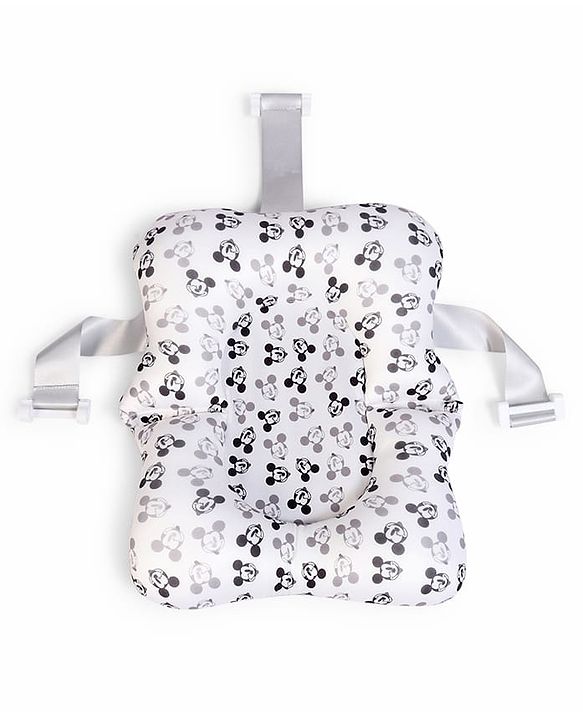 Babyhug Disney Foldable Baby Bathtub with Cushion & Mickey & Friends Graphics -White