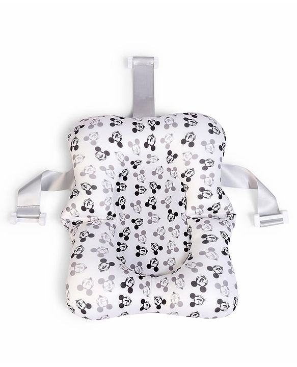 Babyhug Disney Foldable Baby Bathtub with Cushion & Mickey & Friends Graphics -White