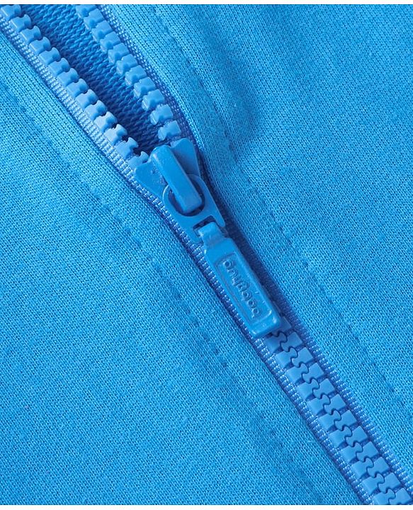 Babyhug Cotton Knit Full Sleeves Hooded Sweat Jacket With Text Print - Blue