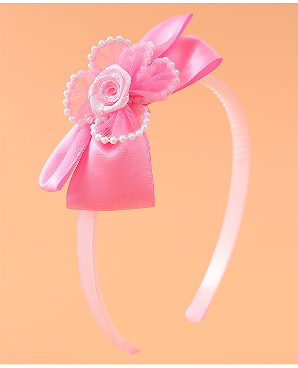 Babyhug Hair Accessories Combo Sets with Bow Applique - Pink