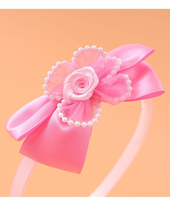 Babyhug Hair Accessories Combo Sets with Bow Applique - Pink