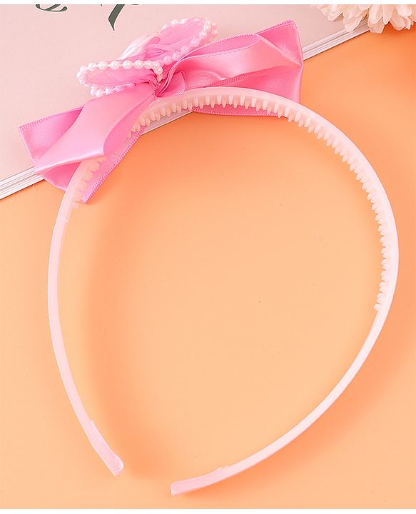 Babyhug Hair Accessories Combo Sets with Bow Applique - Pink