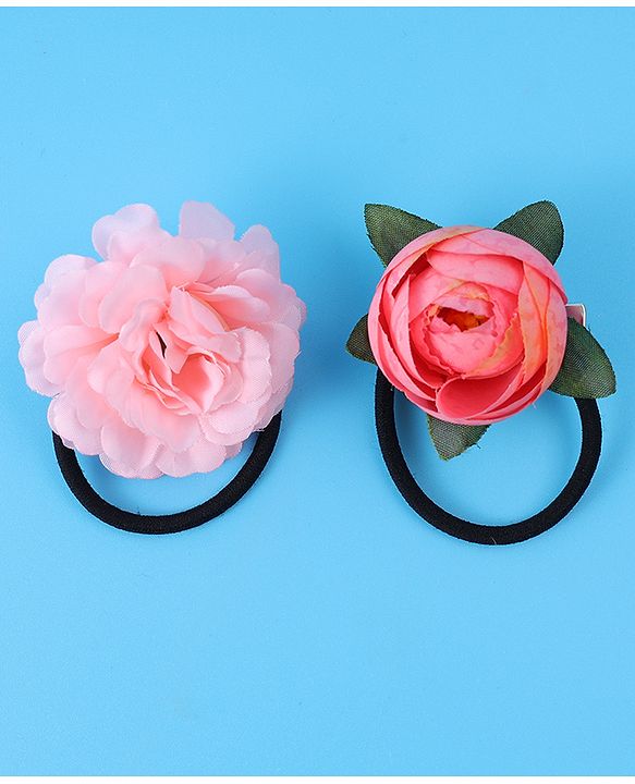 Babyhug Hair Rubber Bands Free Size Pack of 3 - Pink