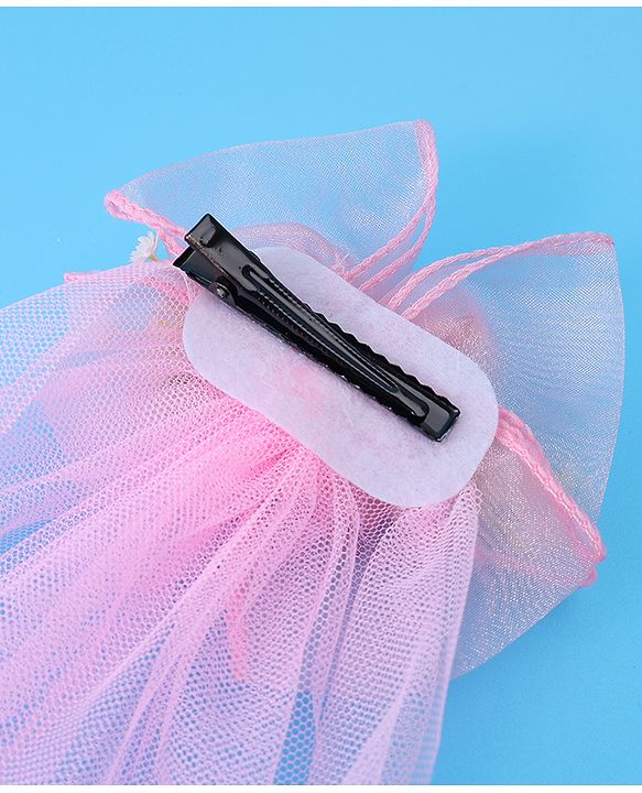 Babyhug Kids Veil With Floral Applique Free Size - Pink