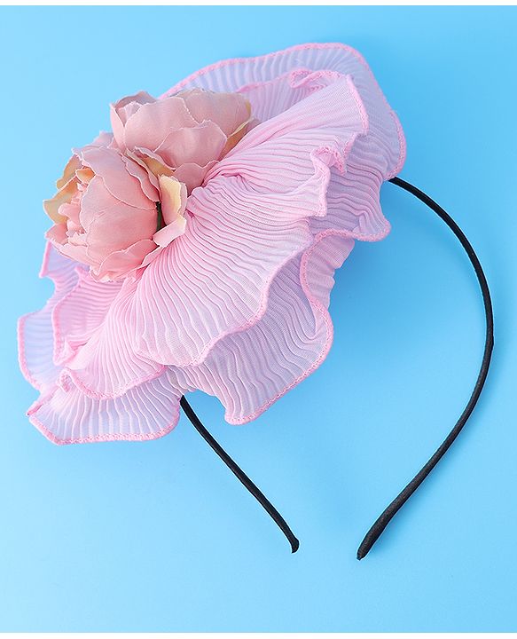 Babyhug Hairband with Floral Applique Free Size - Pink