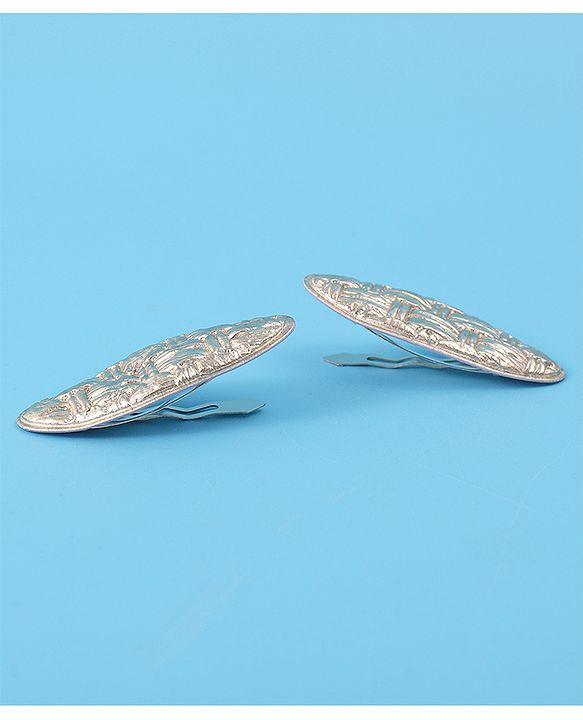 Pine Kids Snap Clips Pack of 4 - Silver