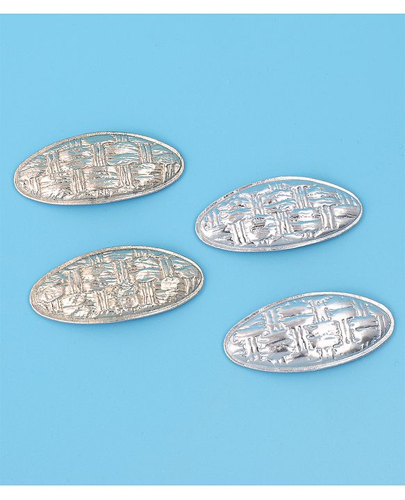 Pine Kids Snap Clips Pack of 4 - Silver