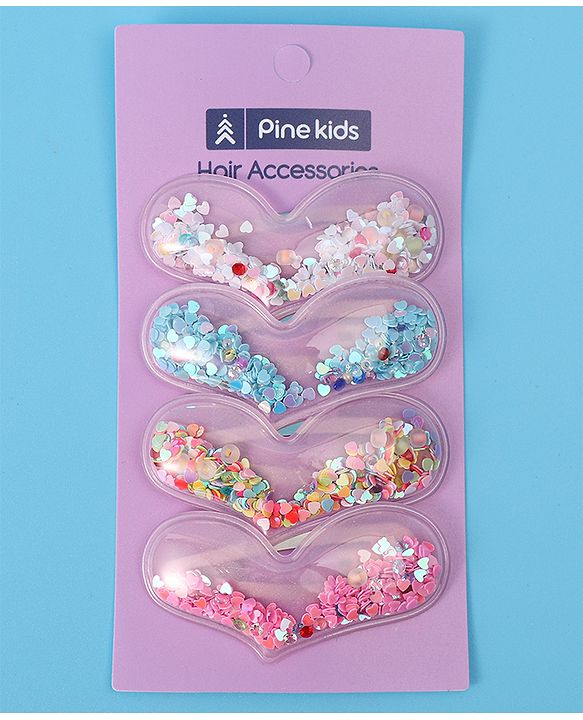 Pine Kids Snap Clips Pack of 4 - Multicolor