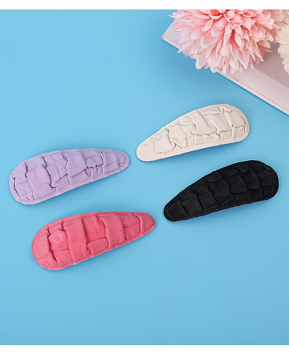 Pine Kids Snap Clips Pack of 4 - Multicolor