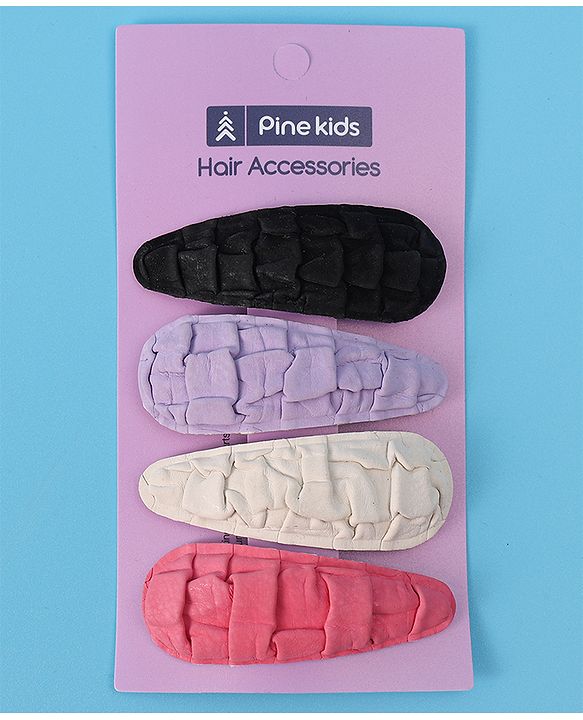 Pine Kids Snap Clips Pack of 4 - Multicolor