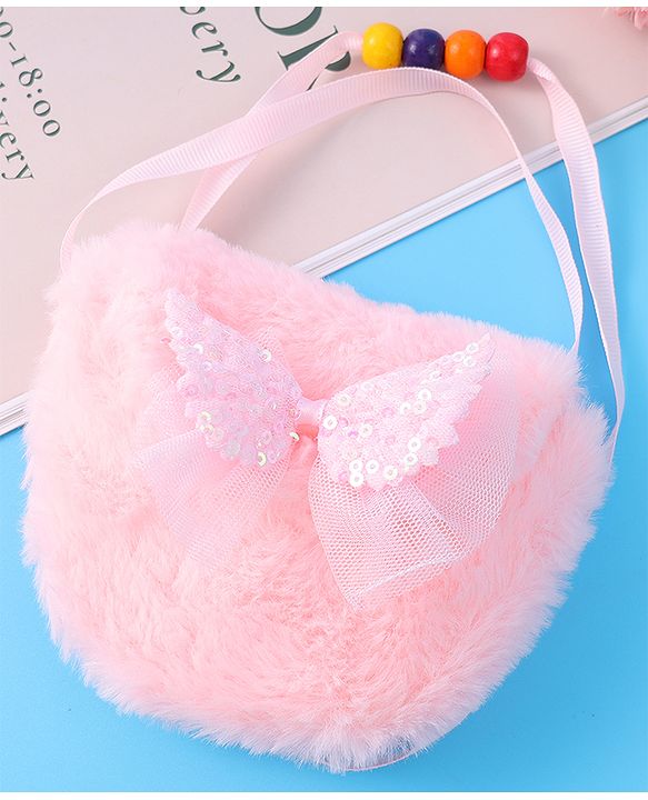 Babyhug Free Size Sling Bag With Bow Applique - Pink