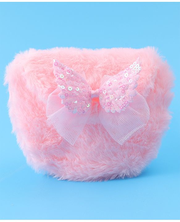 Babyhug Free Size Sling Bag With Bow Applique - Pink