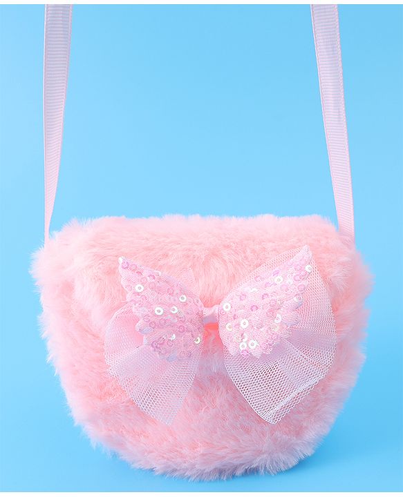 Babyhug Free Size Sling Bag With Bow Applique - Pink