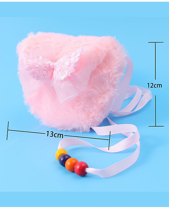 Babyhug Free Size Sling Bag With Bow Applique - Pink