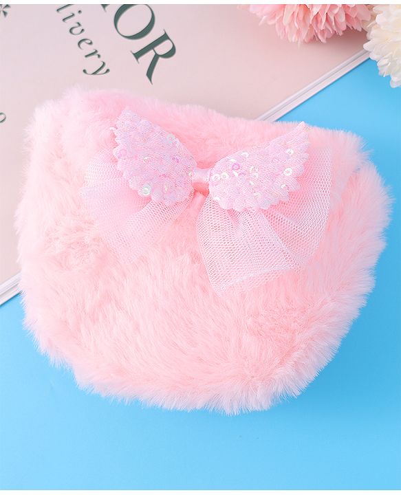 Babyhug Free Size Sling Bag With Bow Applique - Pink