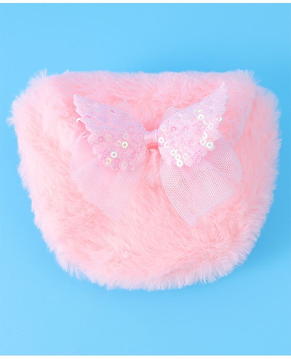 Babyhug Free Size Sling Bag With Bow Applique - Pink