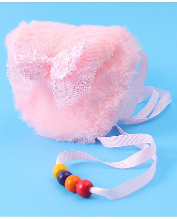 Babyhug Free Size Sling Bag With Bow Applique - Pink