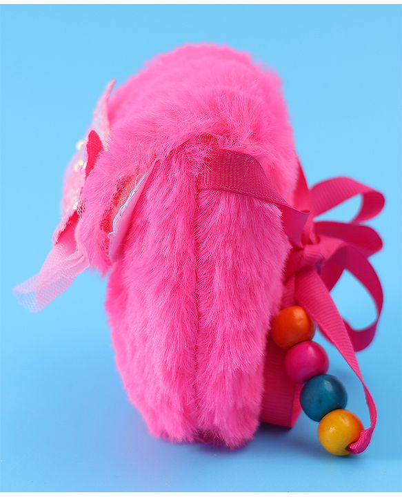 Babyhug Free Size Sling Bag With Bow Applique - Fuchsia