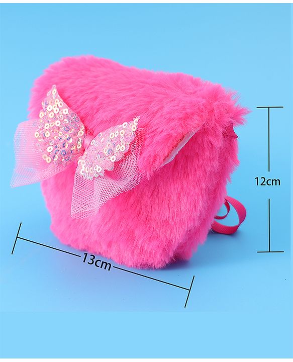 Babyhug Free Size Sling Bag With Bow Applique - Fuchsia