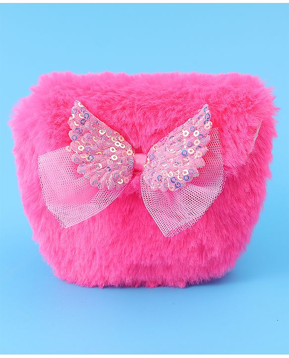 Babyhug Free Size Sling Bag With Bow Applique - Fuchsia
