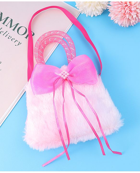 Babyhug Free Size Sling Bag With Bow Applique - Pink