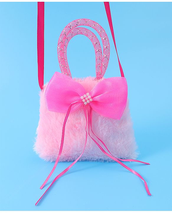 Babyhug Free Size Sling Bag With Bow Applique - Pink
