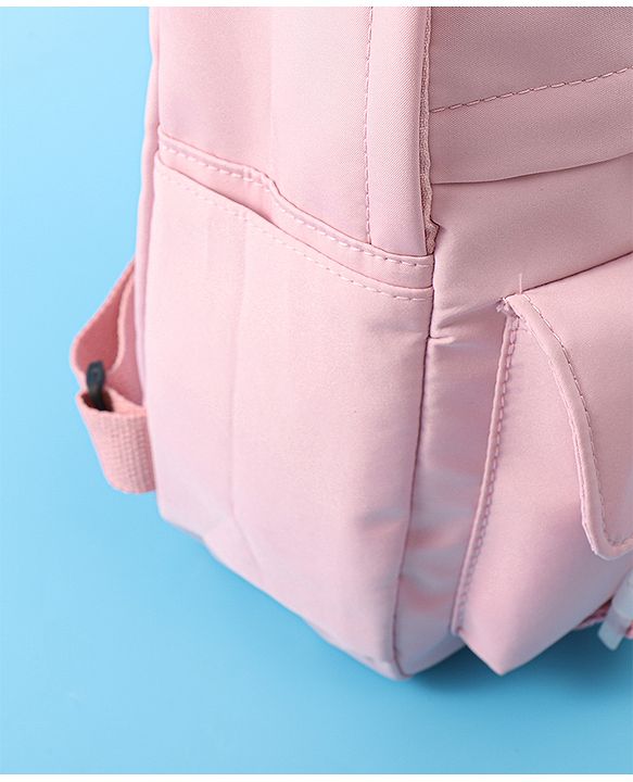 Pine Kids Fashion Backpack With Bear Applique - Pink