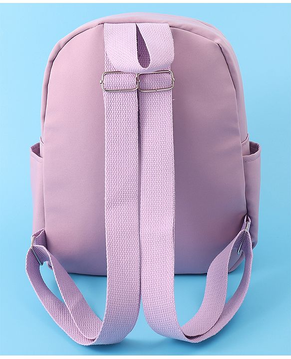 Pine Kids Bear Print Fashion Backpack With a Pouch -Purple
