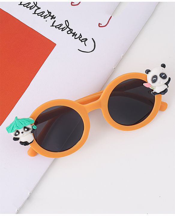 Babyhug Free Size Sunglasses with Bear Applique - Orange